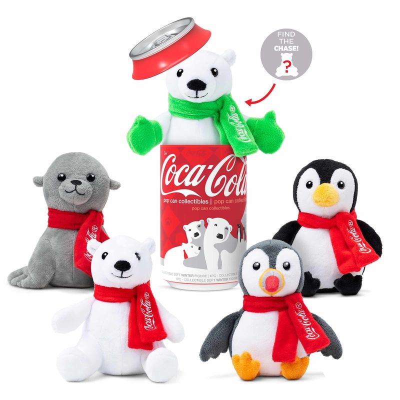 Schylling 34030 Coca-Cola Pop Cans Collectible 5” Plush