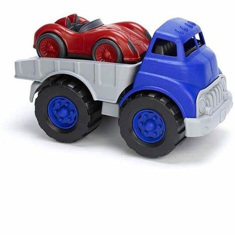 Green Toys FLRA-1481 Flatbed w/ Red Race Car