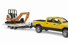 Bruder 2546 Ram Rental Service W Trailer / Mini Excavtor