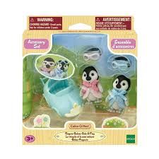Calico Critters CC2063 Penguin Babies Ride N Play