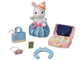 Calico Critters CC1983 Weekend Travel Set - Snow Rabbit Mother -NPC