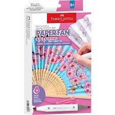FaberCastell FC14613 Paper Fan Coloring - Cherry Blossom