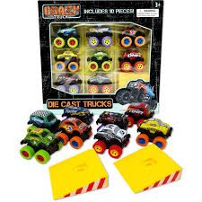 Thin Air CT648 Die Cast Pull-Back Trucks 10 Pc Set