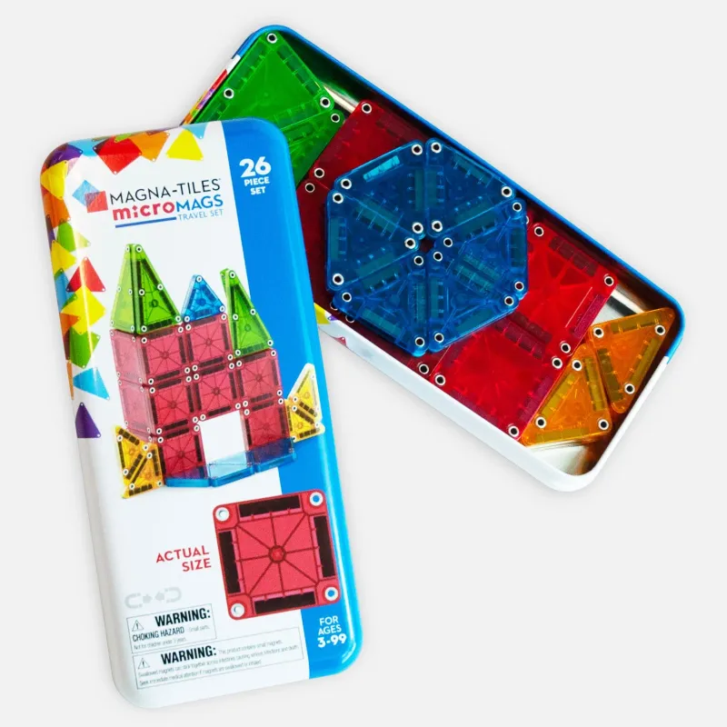 Magnatiles 244026BOCDU Micromags 26-Piece Travel Set