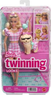 Mattel JFP36 Barbie Twinning Looks Doll W/Pet