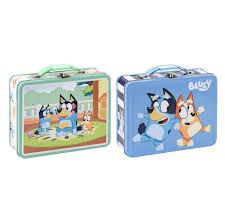 Tin Box 477617-12 Bluey Lg Carry-All Tin Embossed