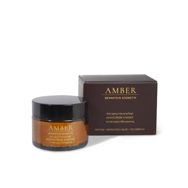 AMBER Anti-Aging INTENSIVPFLEGE NACHTCREME & MASKE mit BERNSTEIN-MIKROPEELING, 50ml