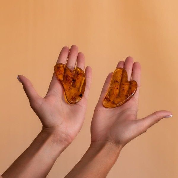 Gua Sha Bernstein Gesichtsmassageroller