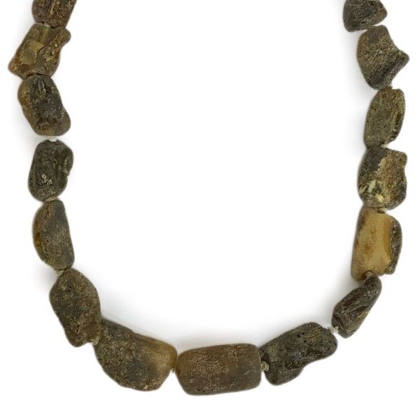 Bernsteinkette roh Natur, 50cm