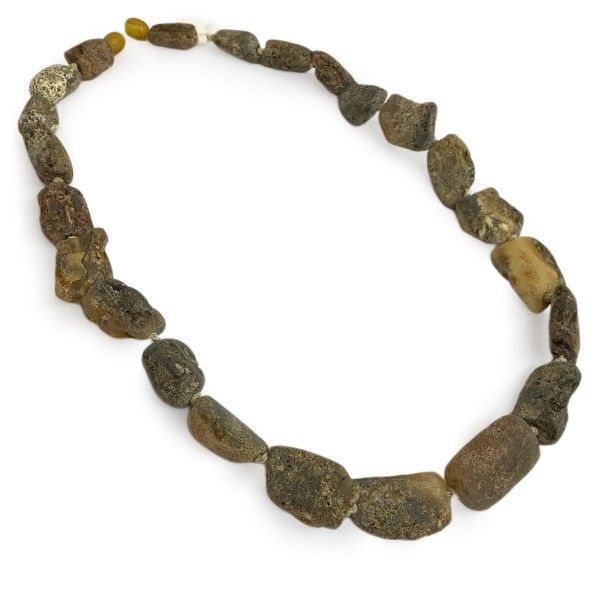 Bernsteinkette roh Natur, 50cm