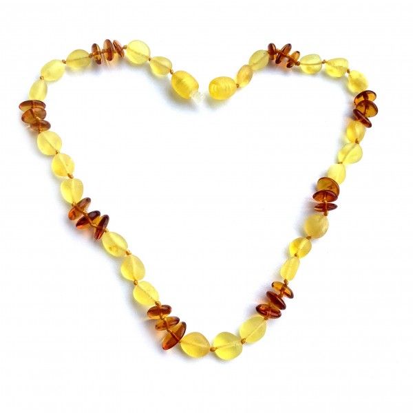 Zahnkette roher und polierter Mix Lemon/Karamell