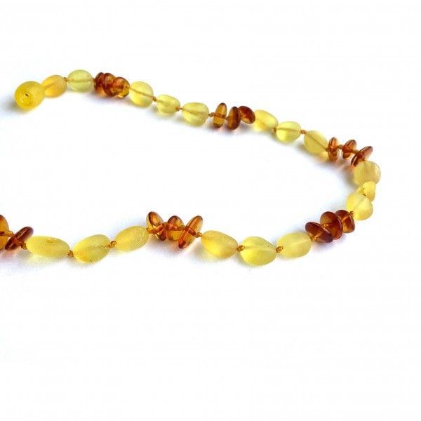 Zahnkette roher und polierter Mix Lemon/Karamell