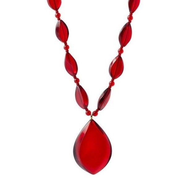 Lange Bernsteinkette roter Bernstein mit Bernstein Anhänger, 66cm +4,22cm, Facette