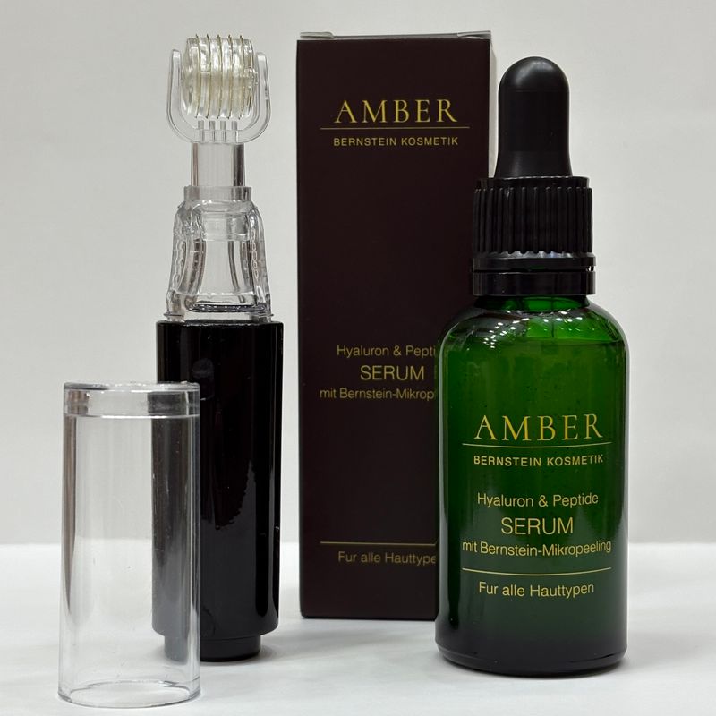 Microneedling Set: Dermaroller 0.25mm und SERUM Hyaluron & Peptides