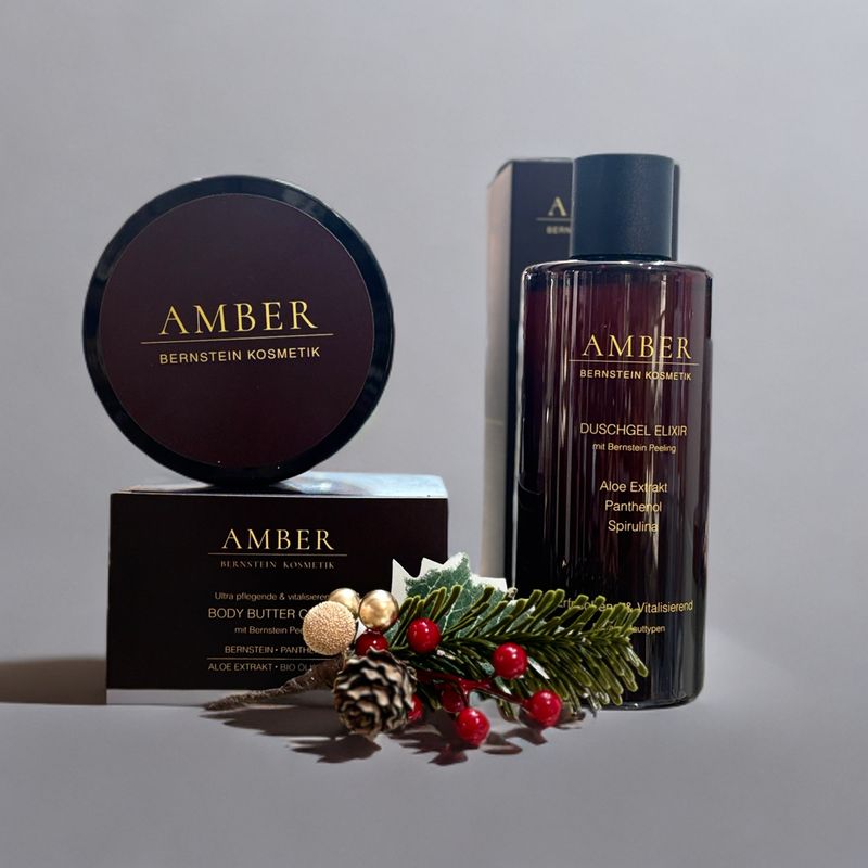 AMBER Body Set - DISCHGEL Amber Elixir & BODY BUTTER CREME MIT BERNSTEIN-MIKROPEELING