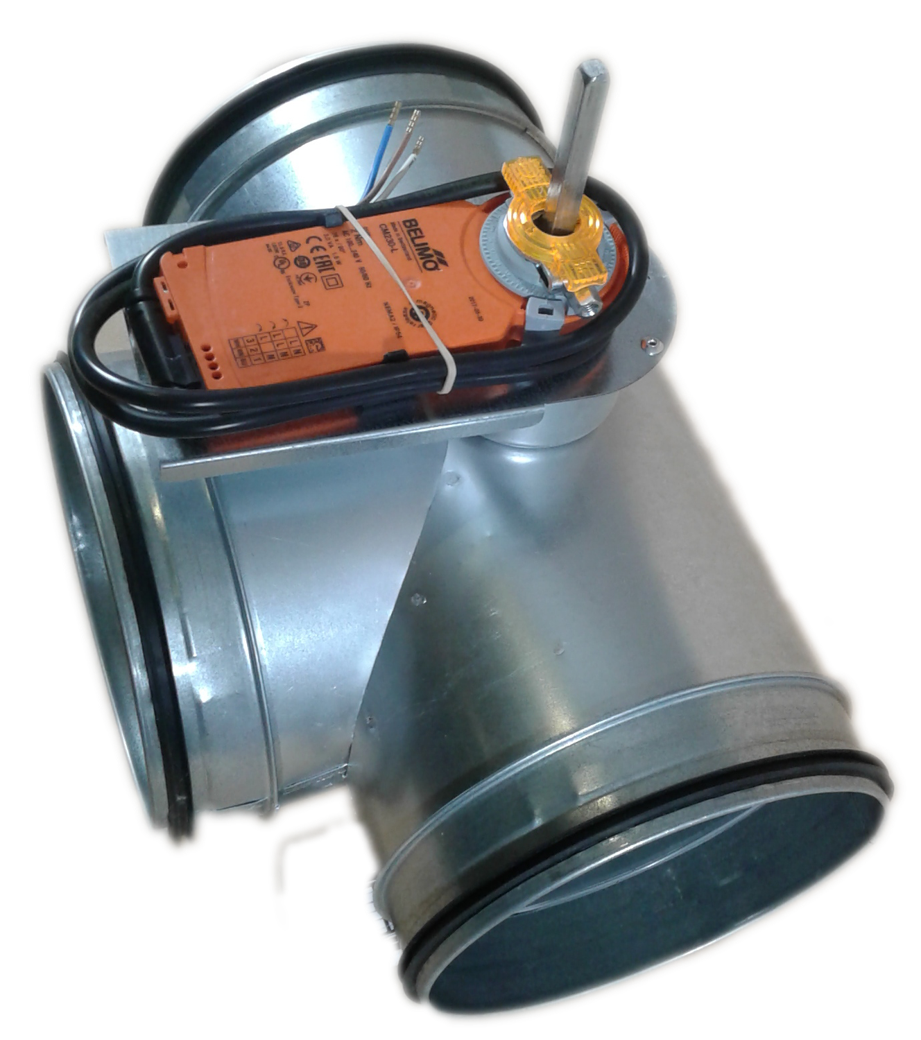 Bypassklappe mit elektro Stellantrieb Belimo CM24A für 230V
