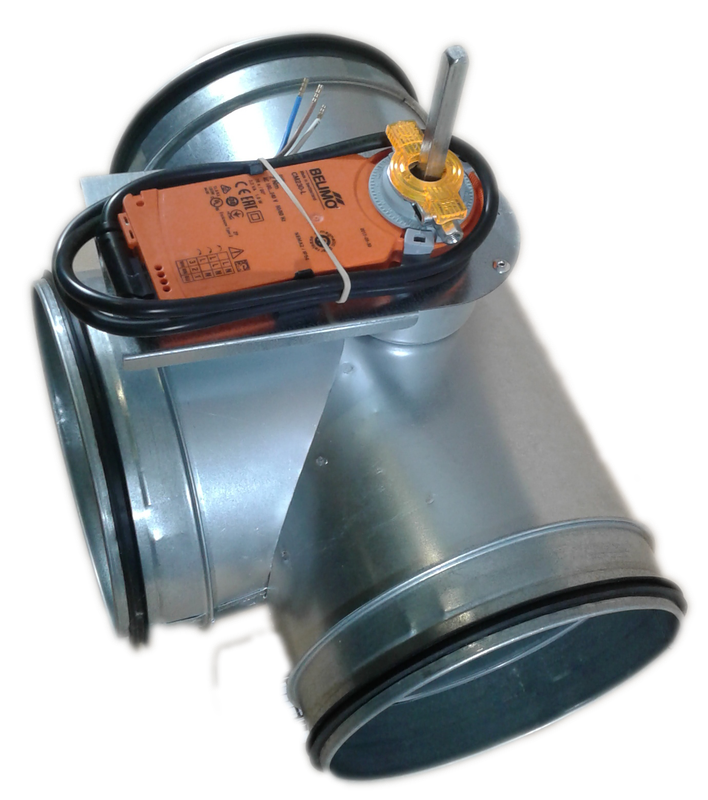 Bypassklappe mit elektro Stellantrieb Belimo CM24A für 230V
