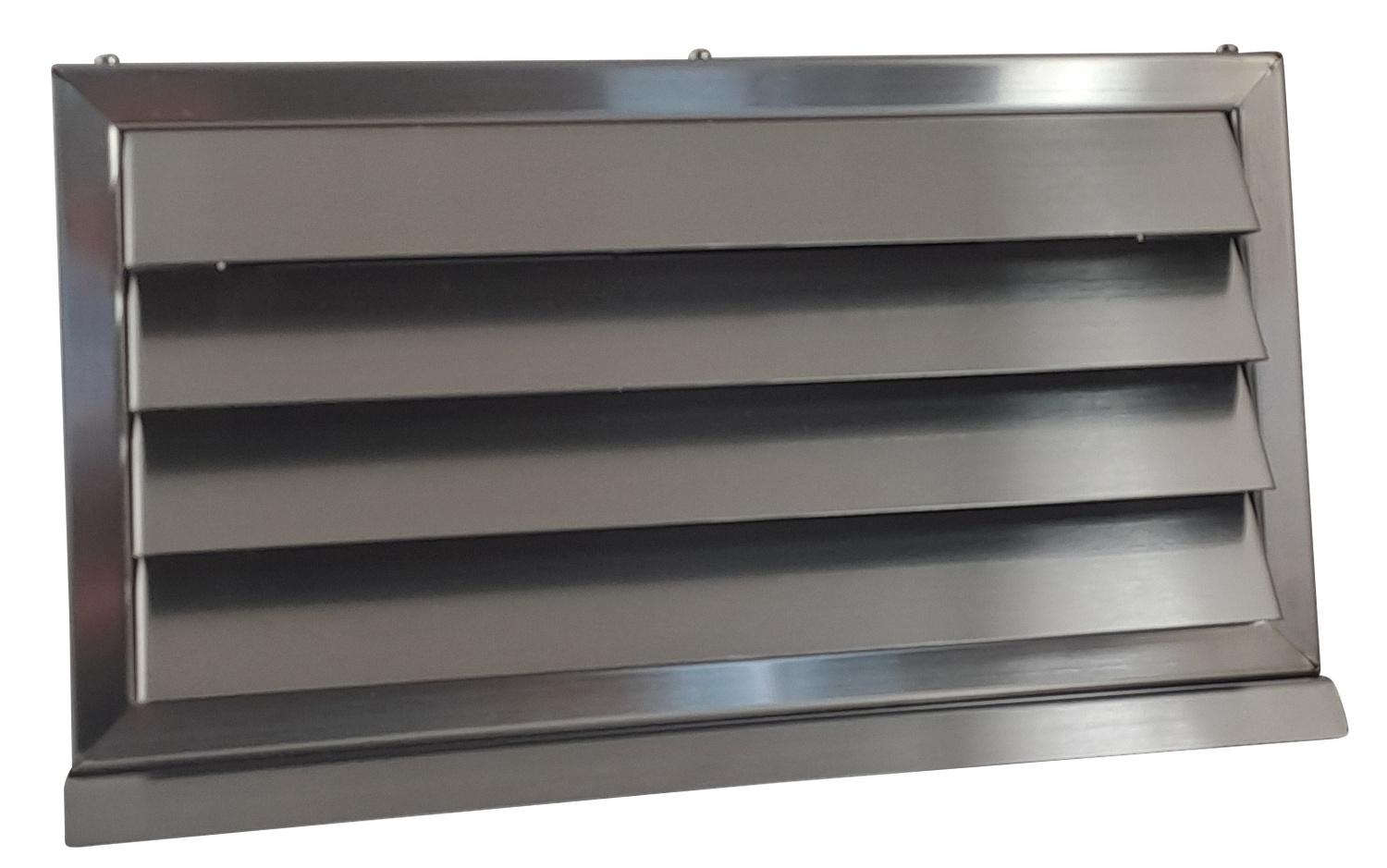 Edelstahl Wetterschutzgitter mit Rückschlagklappe WSGEi220x90