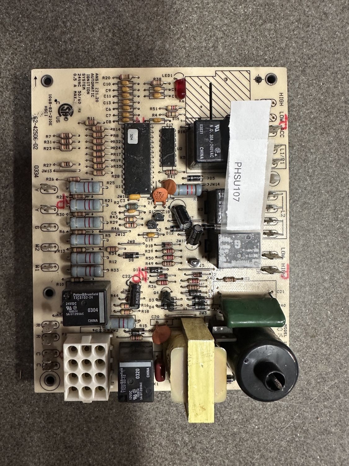 Used Furnace Control Board Model CF830C-1H - 62-42506-02
