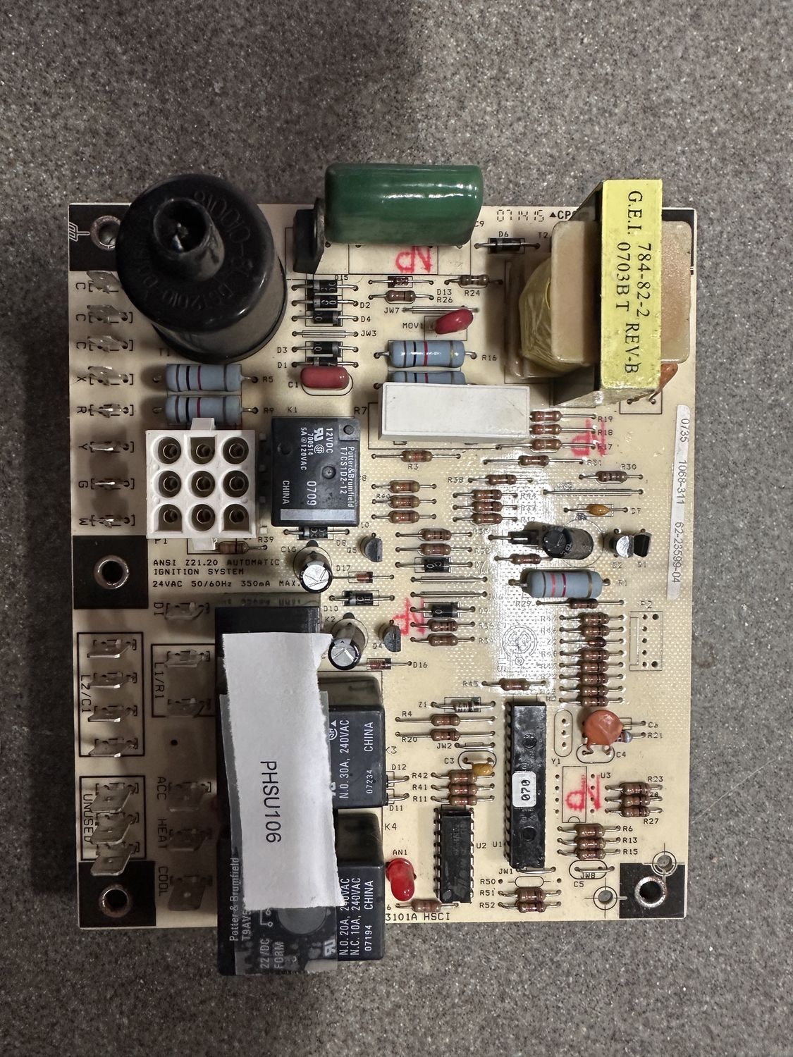 Used Rheem Ruud 62-23599-04 Furnace Control Circuit Board 1068-311 used #D246