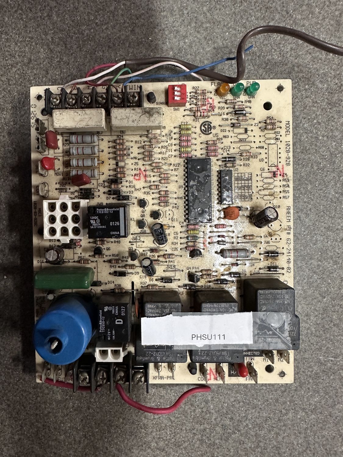 Used 62-24140-02 Furnace Control Circuit Board 1028-928