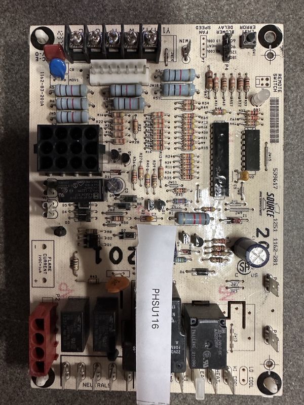 York Coleman Luxaire 539617 1162-201 Control Board 1162-83-201A