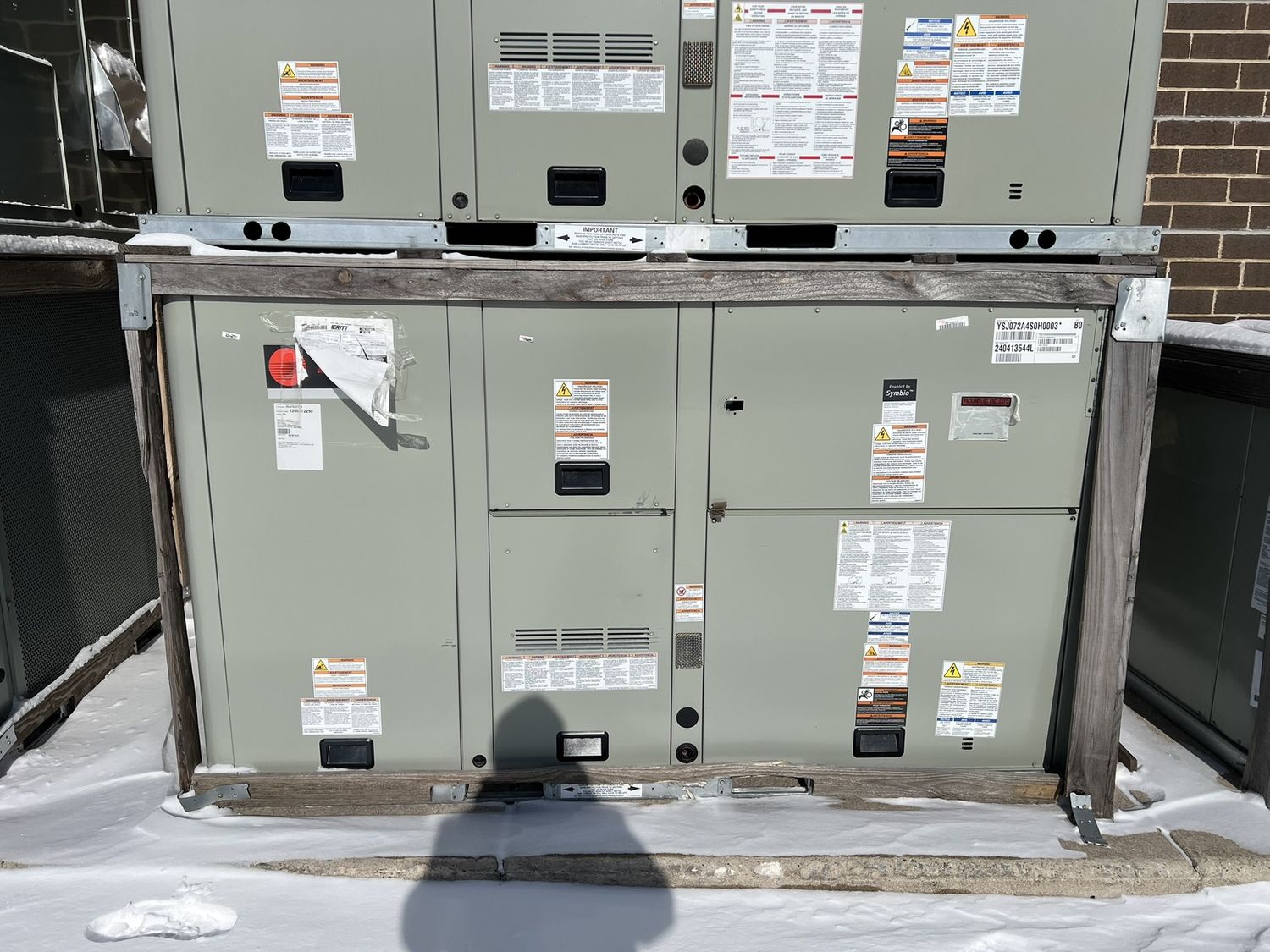 Trane 6 Ton Packaged Unit 460V/60/3-Phase R410A Model# YSJ072A4S0H0003