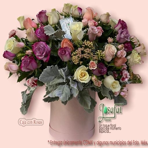 Caja con rosas