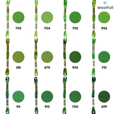 A shade card showing 12 of the available colours.