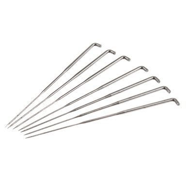 A pack of 7 metal felting needles.