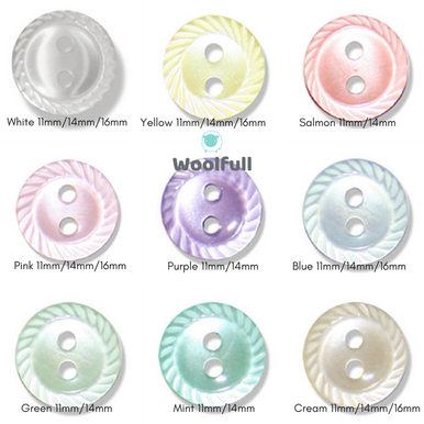 A shade card showing the 9 shades of buttons.