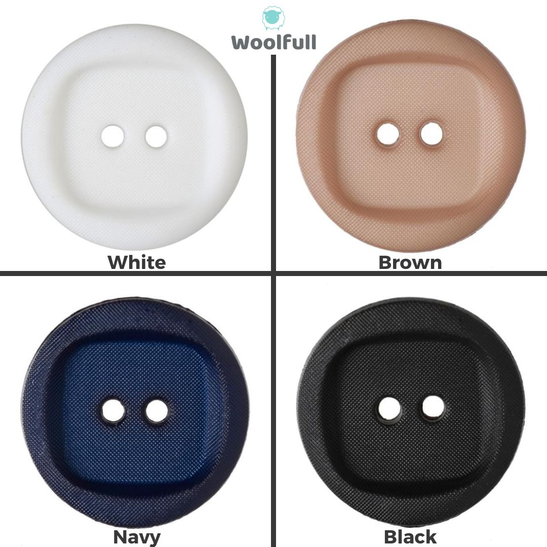 A shade card showing the 4 shades of curved buttons.