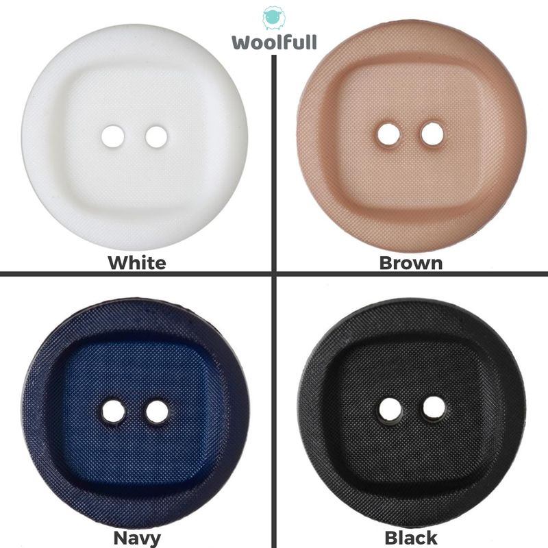 A shade card showing the 4 shades of curved buttons.