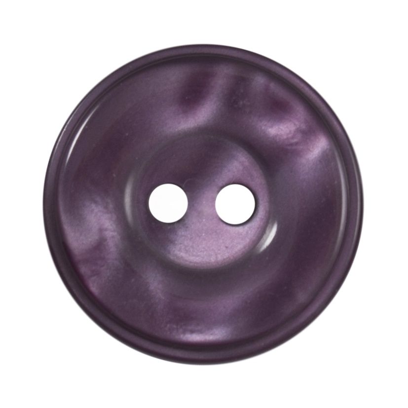 A round dark purple button.