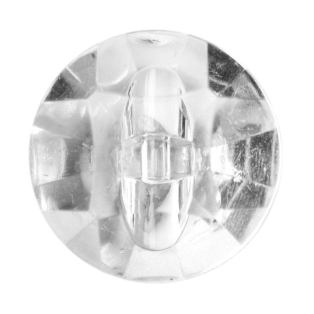 A round button designed to look like a crystal.