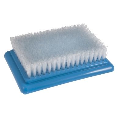 A blue needle felting mat.