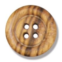 A round olive wood button.