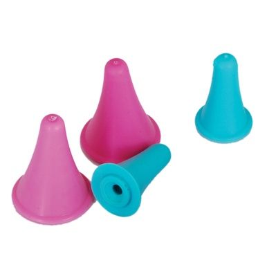 2 pairs of point protectors, 1 pink and 1 blue.