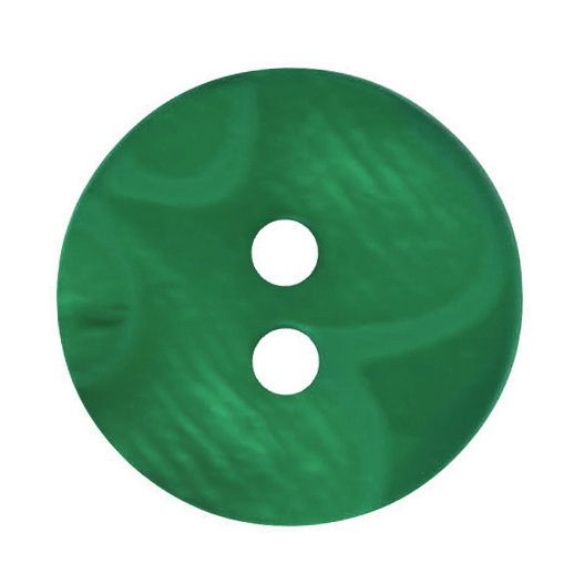 A round shiny green button.