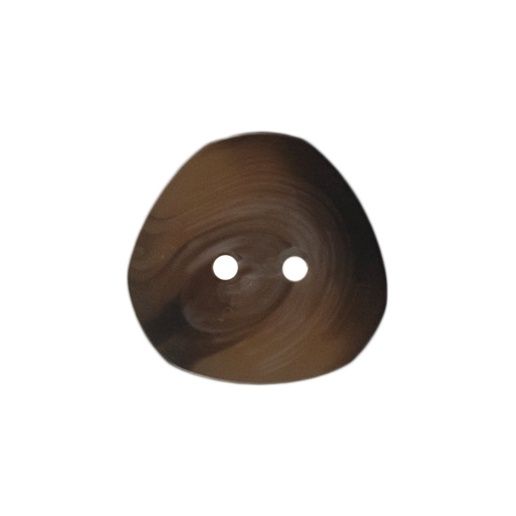 A triangular tortoiseshell button.