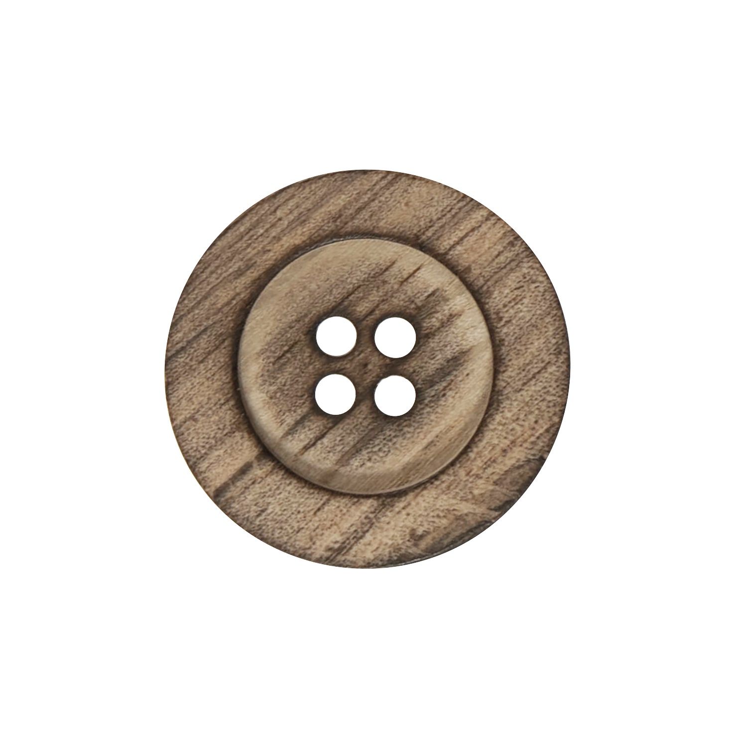 A round wooden button.