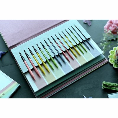 The open box, showing the interchangeable needles inside.