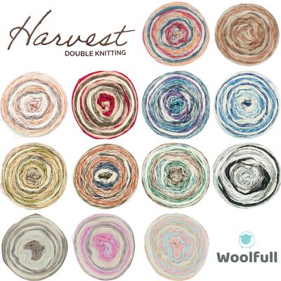 All 13 shades of King Cole Harvest DK.