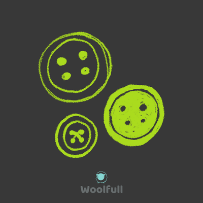 A dark grey background with a lime green drawing of 3 round buttons.