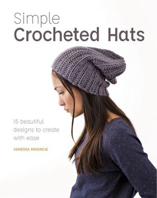 The front cover of the book, showing a woman wearing a grey crocheted hat.