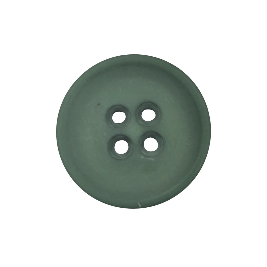 A round, green button.