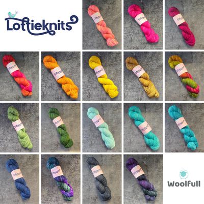 A shade card showing all 17 colourways.