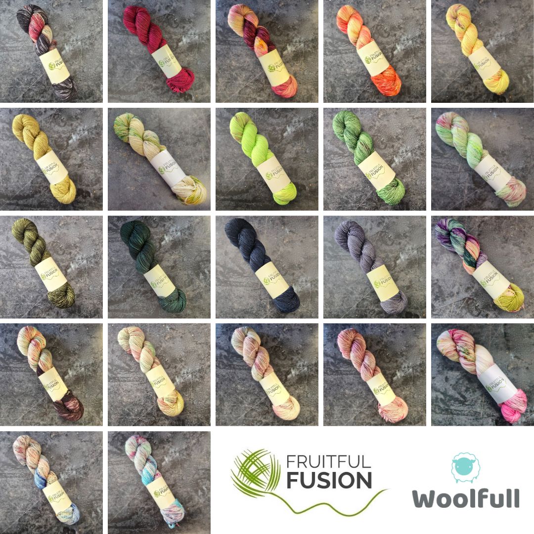 A shade card of all 22 colourways.