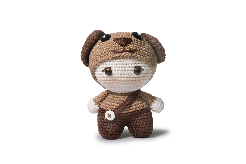 A crocheted dog toy.