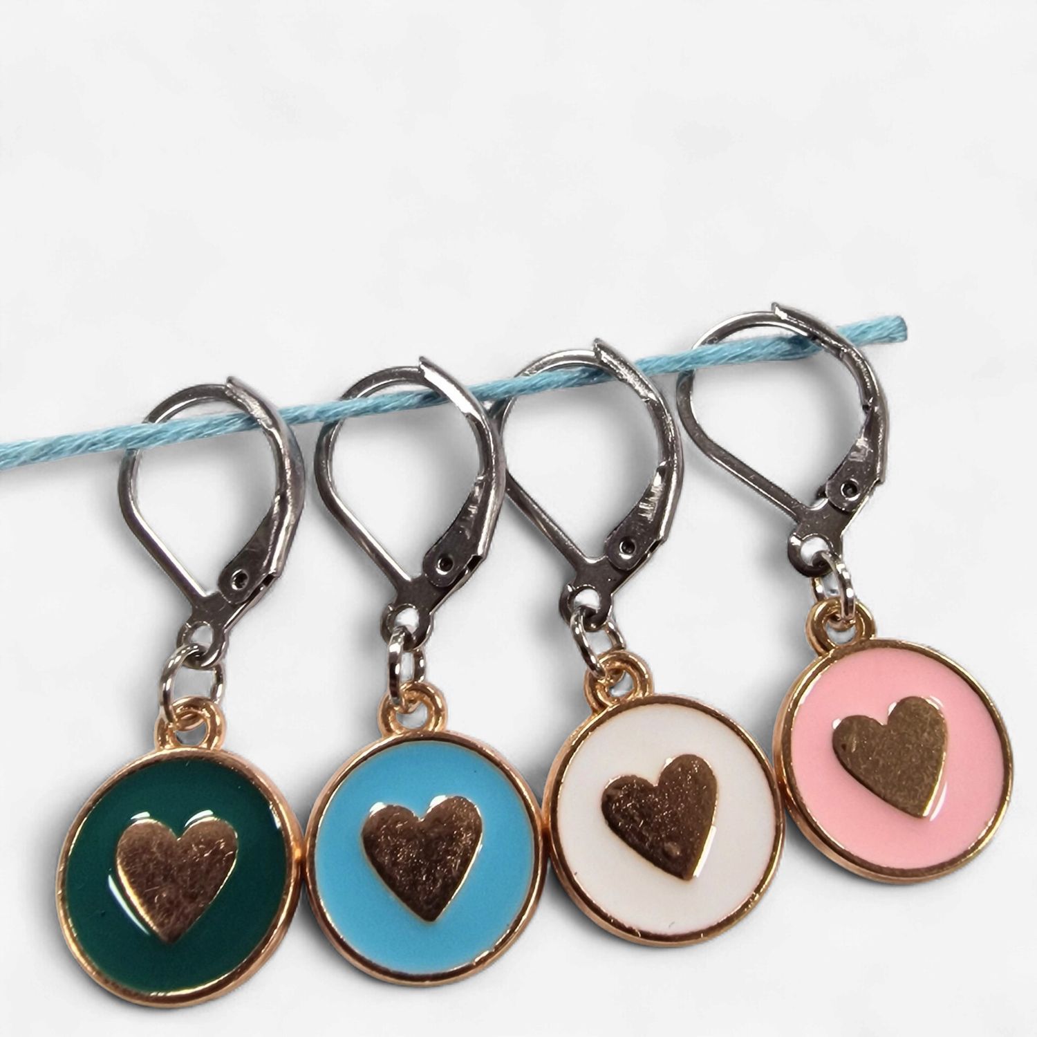 Handmade Stitch Markers - Circle Hearts